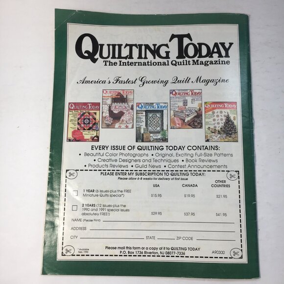 Traditional Quiltworks No. 6 Magazine Feb/March 1990 21 Full-Size Patterns - Picture 2 of 6